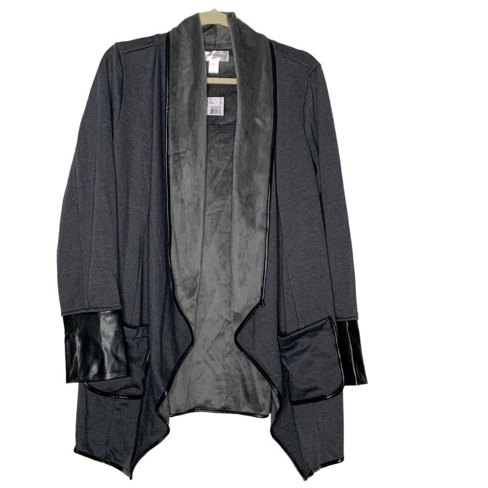 MOTHERHOOD Maternity dark grey open front cardigan. Size L